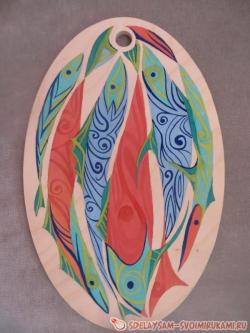 Кухонная доска с абстрактным рисунком