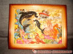 Картина с яичной скорлупой