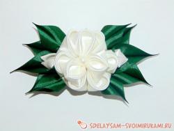 Заколка в стиле канзаши