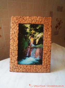 Рамка отделанная яичной скорлупой