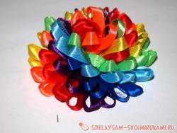 Пушистые радужные украшения для волос