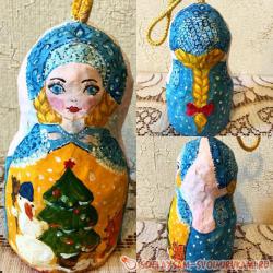 Новогодние игрушки из папье-маше