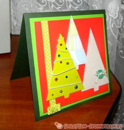 Новогодняя открытка с елочкой