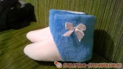 Теплые домашние тапочки