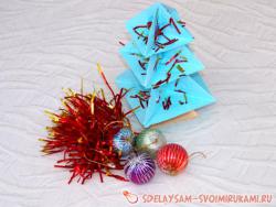 Объемная елочка из бумаги