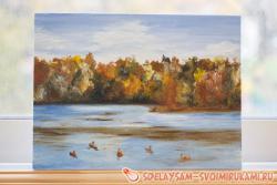 Картина маслом «Дыхание осени»