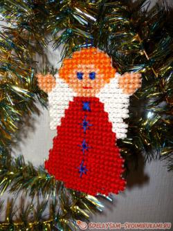 Вышивка «Ангелочек» - игрушка на елку