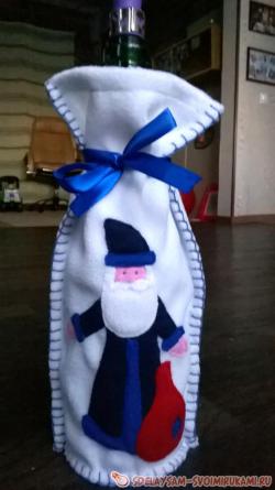 Новогодний чехол для бутылки