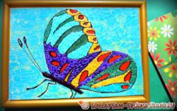 Мастер-класс по мозаике из яичной скорлупы «Бабочка»