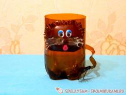 Цветочный горшок из пластиковой бутылки