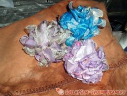 Цветы из органзы