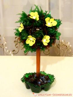 Топиарий из пластиковых бутылок