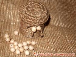 Декоративная шкатулка из джут