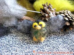 Валяная игрушка - Сова