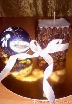 Изготовление кофейной свечи своими руками