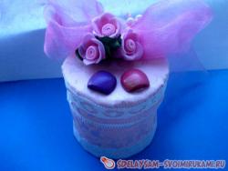 Шкатулки из бобины от скотча