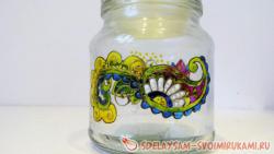 Витражная роспись баночки
