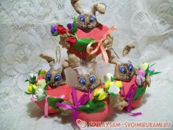 Мастер-класс подвески в форме сердца с зайкой