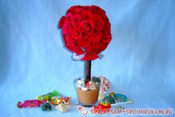 Топиарий с розами