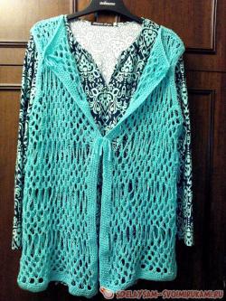 Жилет – сетка связанный крючком