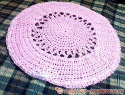 Круглый коврик – накидка «Клубничный зефир»