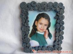 «Джинсовая» фоторамка