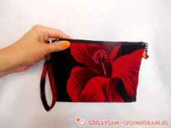 Косметичка из старой юбки