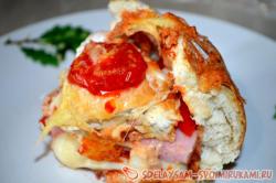 Готовим фаршированный хлеб - пиццу