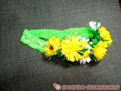 Повязки на голову из лент «Летнее утро»