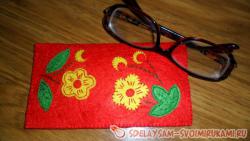 Шьем чехол для очков из фетра
