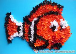 Рыбка «Немо» в технике торцевание