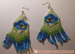 Серьги «анютины глазки»