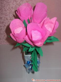 Букет цветов из конфет