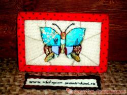 Пэчворк без иголки - «кинусайга»: Бабочка