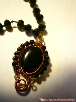 Кулон «Черный гематит»