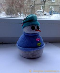 Снеговик из носков