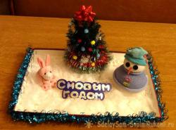 Новогодняя ёлочка из мишуры