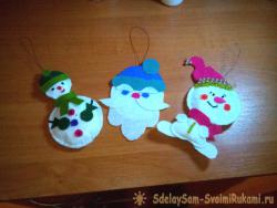 Фетровые елочные игрушки