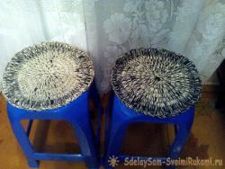 Мягкий коврик-сиденье на табурет