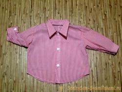 Шьём рубашку для малыша из маминой блузки