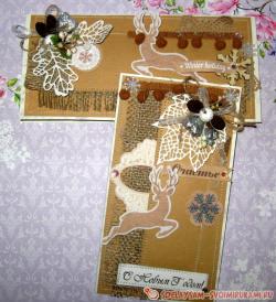 Новогодние открытки из крафт бумаги