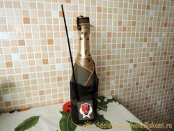 Как оформить бутылку шампанского к 23 февраля