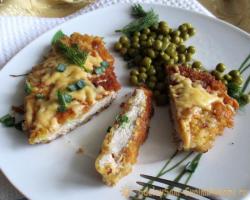 Отбивная из куриной грудки в кляре