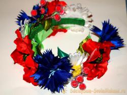 Венок из атласных лент