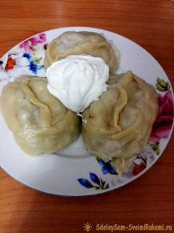 Манты «Богатырские» с рубленым мясом