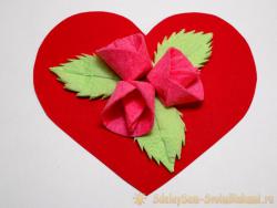 Валентинка с розами