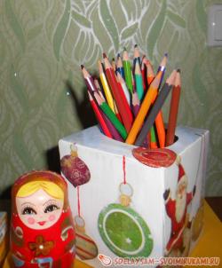 Декупаж коробки для салфеток