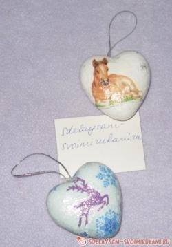 Декупаж игрушек на елку