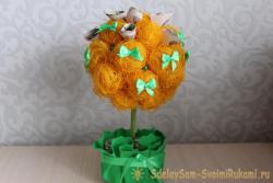 Топиарий из сизаля и денег