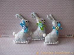 Пасхальные кролики из ткани